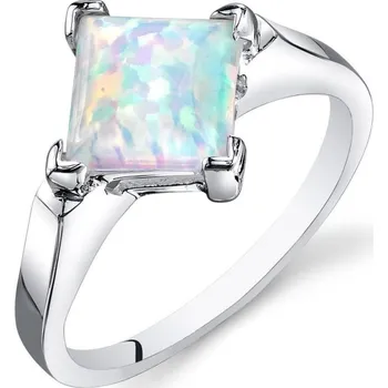 Prsten Stříbrný prsten s bílým princess opálem Neola