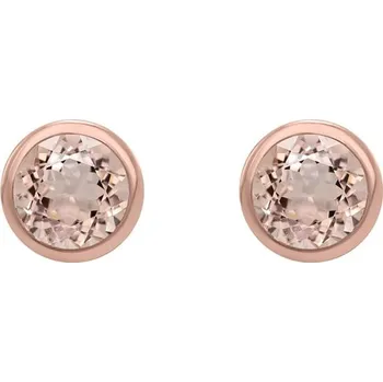 Náušnice Bezel náušnice s morganity Wetty