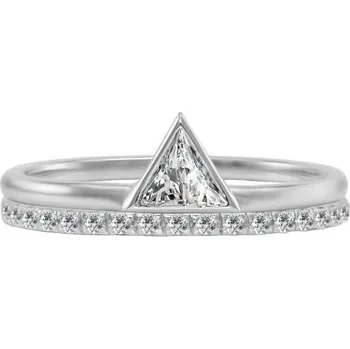 Prsten Zásnubní diamantový set prstenů ze zlata Hylia