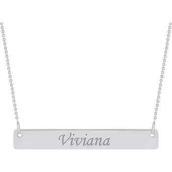 Náhrdelník Stříbrný minimalistický náhrdelník s gravírem dle výběru Pesmin