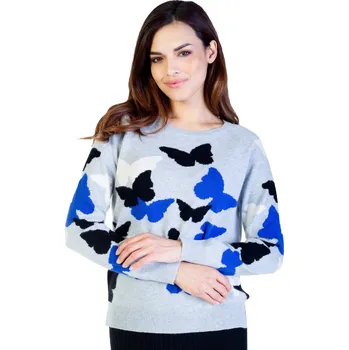 Dámský svetr Duuree.cz Kašmírový svetr Otavia Barva: Světle šedá, Velikost: L