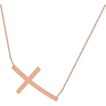 Náhrdelník Křížek v zlatém náhrdelníku Sanitea