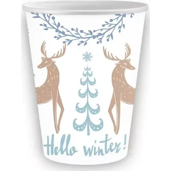 Vánoční kelímky Zimní les 250 ml 6 ks