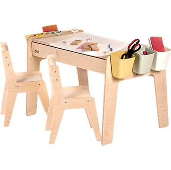 Dětský stůl Dětská sada stůl a dvě židle s doplňky