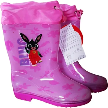 Dívčí holínky Eplusm Dívčí holínky ZAJÍČEK BING růžové Barva: Růžová, Velikost: 27/28