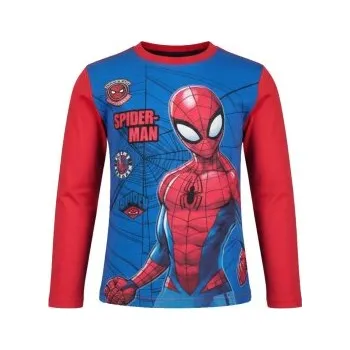 Chlapecká košile DIFUZED - Chlapecké bavlněné tričko s dlouhým rukávem Spiderman MARVEL - červené 122