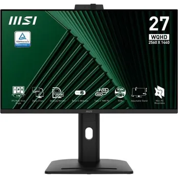 Monitor MSI LCD PRO MP275QPDG, 27" 2560x1440, IPS, 100Hz, 4ms, VESA 100x100mm, 98W, Black