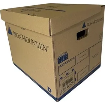Archivační box Archivační krabice Iron Mountain - hnědá, s víkem, 36 x 31 x 31 cm, nosnost 20 kg, 1 ks