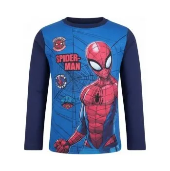Chlapecká košile DIFUZED - Chlapecké bavlněné tričko s dlouhým rukávem Spiderman MARVEL - modré 110