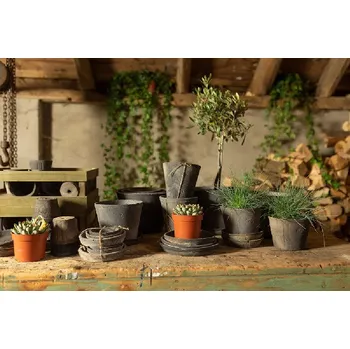 Pěstitelství květináč ESSCHERT´S GARDEN Robert & Stevens Potters, SINCE 1875 TERRACOTTA z terakoty XL, šedá, set 3ks|Esschert Design