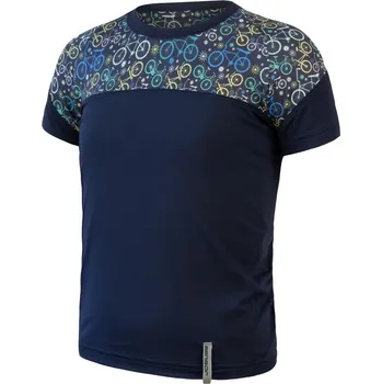 cyklistický dres Dětské UV triko kr.rukáv SENSOR COOLMAX IMPRESS deep blue/blue bikes 140
