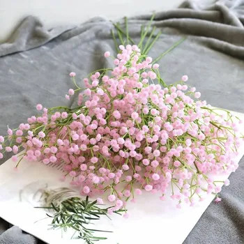 Svatební dekorace Gypsophila světle růžová kytice