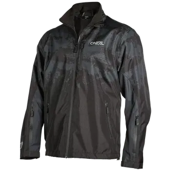 Moto bunda a Bunda do deště ONEAL SHORE RAIN JACKET barva černá/šedá velikost XS (bunda na motorku/enduro jízdy s 100% vodoodpudivým povrchem)