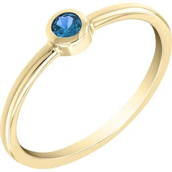 Prsten Zlatý minimalistický prsten s londýnským topazem Emilien