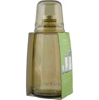 Sklenice Lahev na pití - set JUEGO, 1L, žluto hnědá (balení obsahuje 1ks) (DOPRODEJ)|Vidrios San Miguel|Recycled Glass