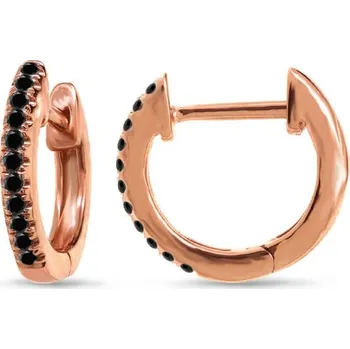 Šperk Kruhové náušnice s černými diamanty Gomati