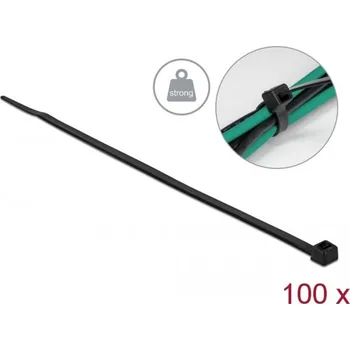 Stahovací páska Delock 19559, stahovací pásky, černá, 100 ks