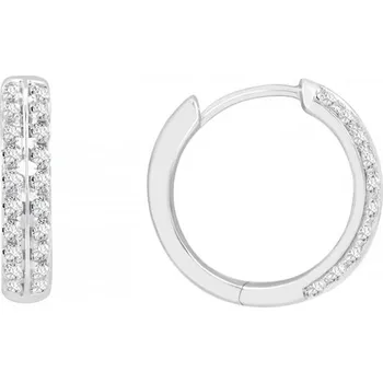 Náušnice Zlaté kruhové náušnice s diamanty Minu