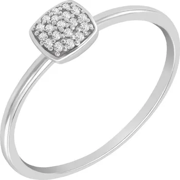 Prsten Zlatý prsten plný diamantů Hevela