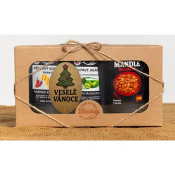 Dárková krabička Křupavý Pikantní MIX 3ks veselé vánoce stromeček (Křupavý Pikantní MIX 3ks veselé vánoce stromeček)