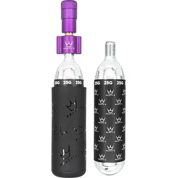 pumpička PEATYS PEATY'S HOLESHOT CO2 PUMPA + BOMBIČKY 2 KS - MTB (25G) - VIOLET