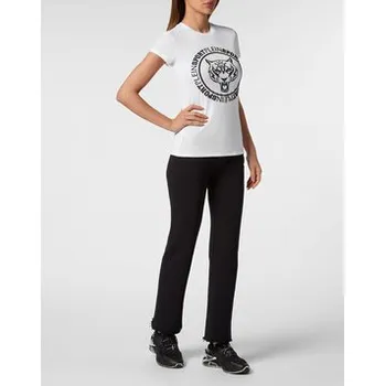 Pánské tričko Plein Sport T-Shirt 14221 Bílá Skin Tight Fit S