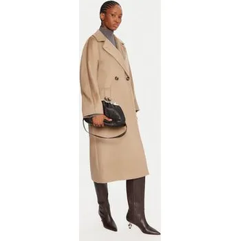 Dámský kabát Weekend Max Mara Vlněný kabát Resina 2525016102 Béžová Regular Fit 36