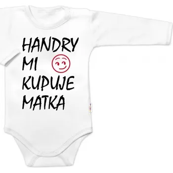 Body dlouhý rukáv Handry mi kupuje matka, Baby Nellys, bílé, vel. 68