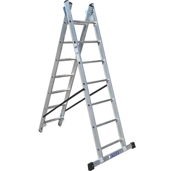 Žebřík ALPOS Hliníkové štafle - žebřík profi 2x7 příček