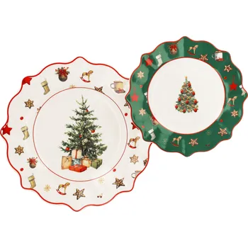 Dóza na potraviny SILVERCREST® Sada servírovacích talířů, 2dílná / Dóza na cukroví (jedle)