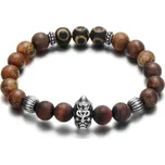 Daniel Dawson Luxusní náramek Good and Evil - nebeská perla, tygří oko, achát NR2092/20 Hnědá 21 cm