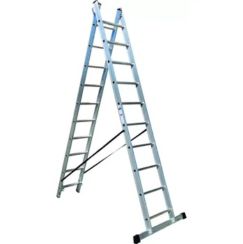 Žebřík ALPOS Hliníkové štafle - žebřík profi 2x10 příček