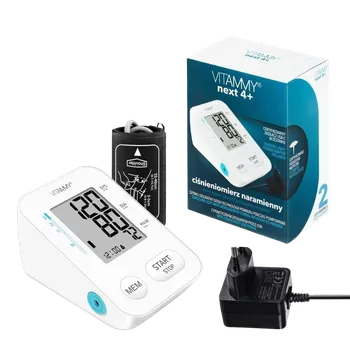 Tlakoměr VITAMMY Next 4+ Ramenní tlakoměr s měřením při nafukování manžety a AC adaptérem