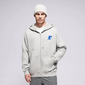 Pánská mikina Prosto Mikina Rozepínací Zip Hoodie Ghotic P Gray Šedá Xl