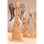 Paramit RICARDO Dřevěný anděl 51 cm mangovníkové dřevo