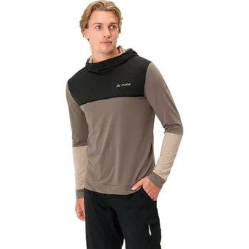 Cyklistická bunda VAUDE mikina - QIMSA HOODY - hnědá/černá S