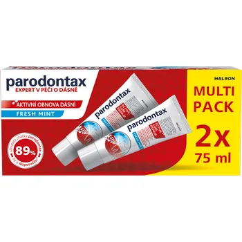 zubní pasta parodontax Aktivní obnova dásní Fresh Mint 2x75 ml