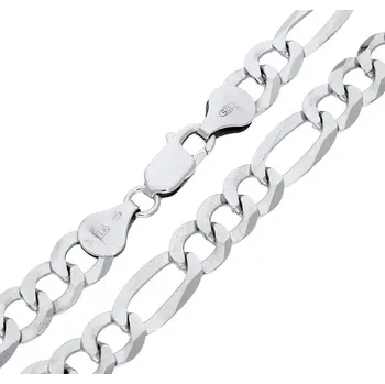 Módní doplněk Goldstore Figaro stříbrný náramek plochý Váha: 11.70 g, Délka: 23 cm