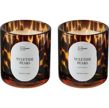 Svíčka LIVARNO® Vonná svíčka ve skle (motiv leopard, 2 kusy)