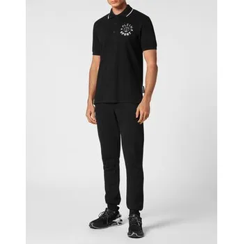 Pánské tričko Plein Sport Polokošile 13033 Černá Slim Fit XS