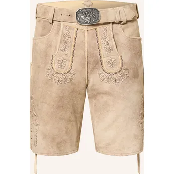 Pánské kalhoty Spieth & Wensky Pánské Kožené Krojové Kalhoty Gote, béžová, 46