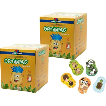 Brýlová obroučka Ortopad - Dětské okluzory Veselé balení 2x50 kusů Velikost: Regular