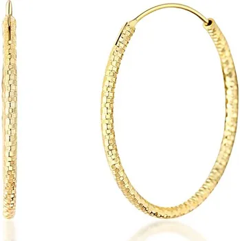 Náušnice JVD Pozlacené kruhové náušnice ze stříbra SVLE0204XD5GO 3,5 cm + 2 měsíce na vrácení zboží