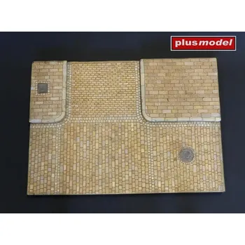Plastikový model Plusmodel 1/35 Display base Cobblestone street intersection