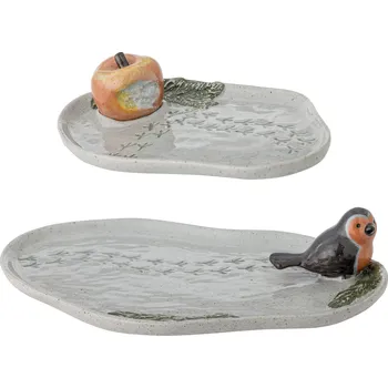 Šperkovnice Bloomingville, Dekorační podnosy Bleak, šedé, 2 ks - Formadore