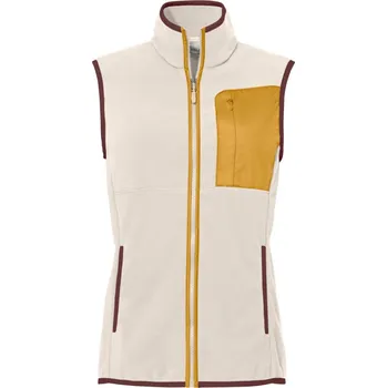 Cyklistická vesta VAUDE Cyklistická vesta - ROSEMOOR FLEECE - ivory/žlutá XS