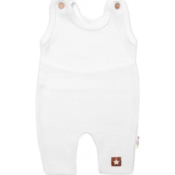 Pletené láclové kalhoty Boy Star, Baby Nellys, bílé, vel. 74