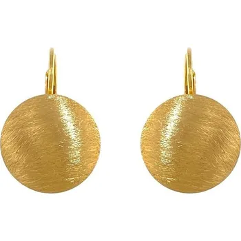 Náušnice Stříbrné náušnice čočky zlacené