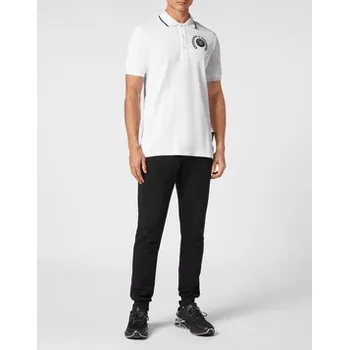 Pánské tričko Plein Sport Polokošile 13031 Bílá Slim Fit 5XL