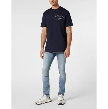 Pánské tričko PHILIPP PLEIN T-Shirt 23463 Tmavomodrá Regular Fit M